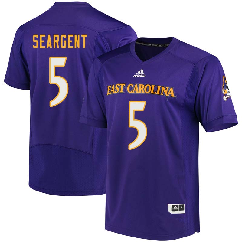 Men #5 Corey Seargent East Carolina Pirates College Football Jerseys Sale-Purple
